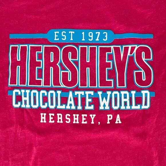 Ladies Hershey's Jersey Short Sleeve Crew Neck Tee Shirt Pink Size Medium - Picture 3 of 9